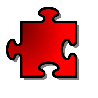 Icône rouge puzzle à télécharger gratuitement
